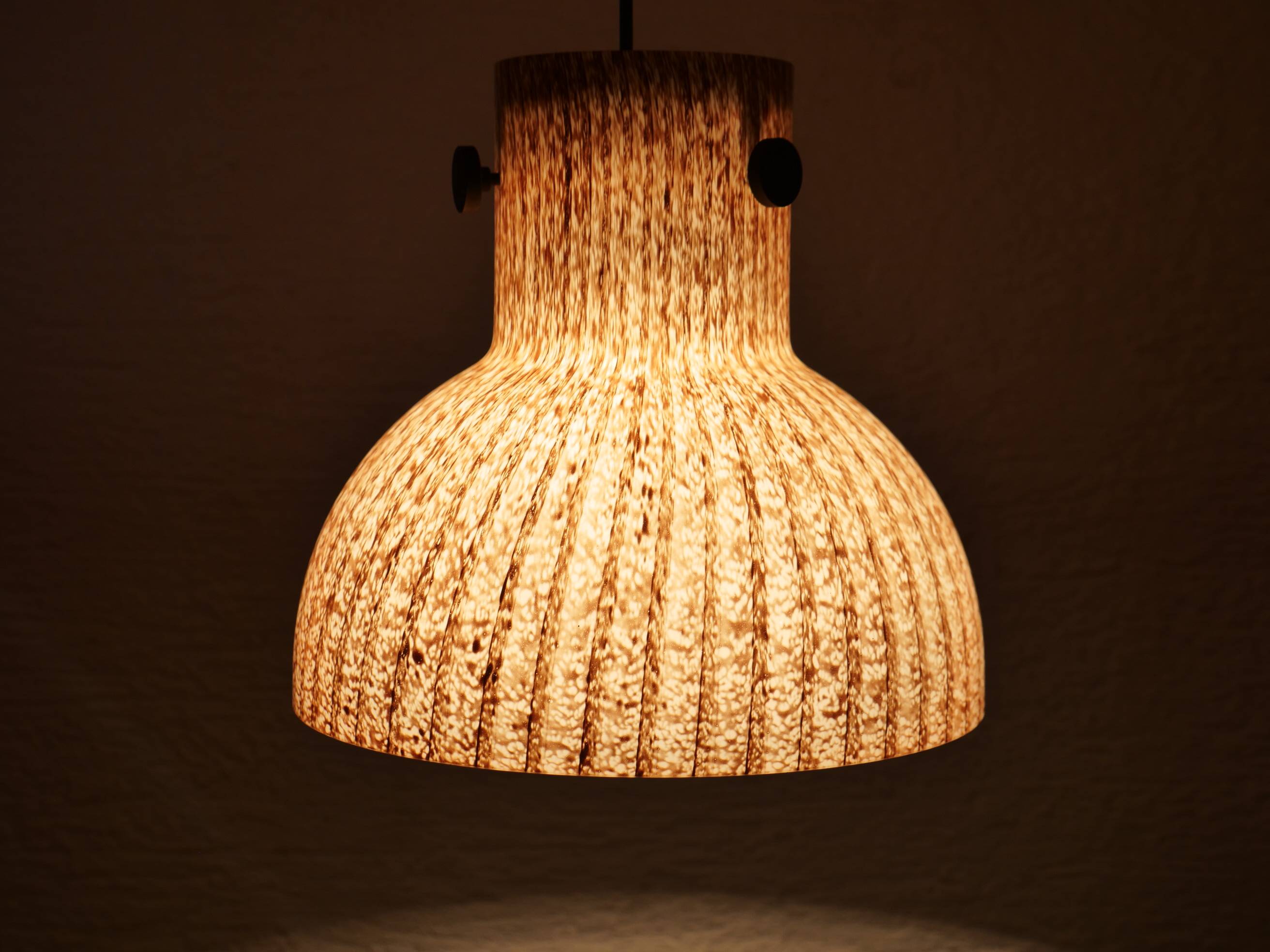 Peill and Putzler Design Glass Hanging Ceiling Lamp 1970s