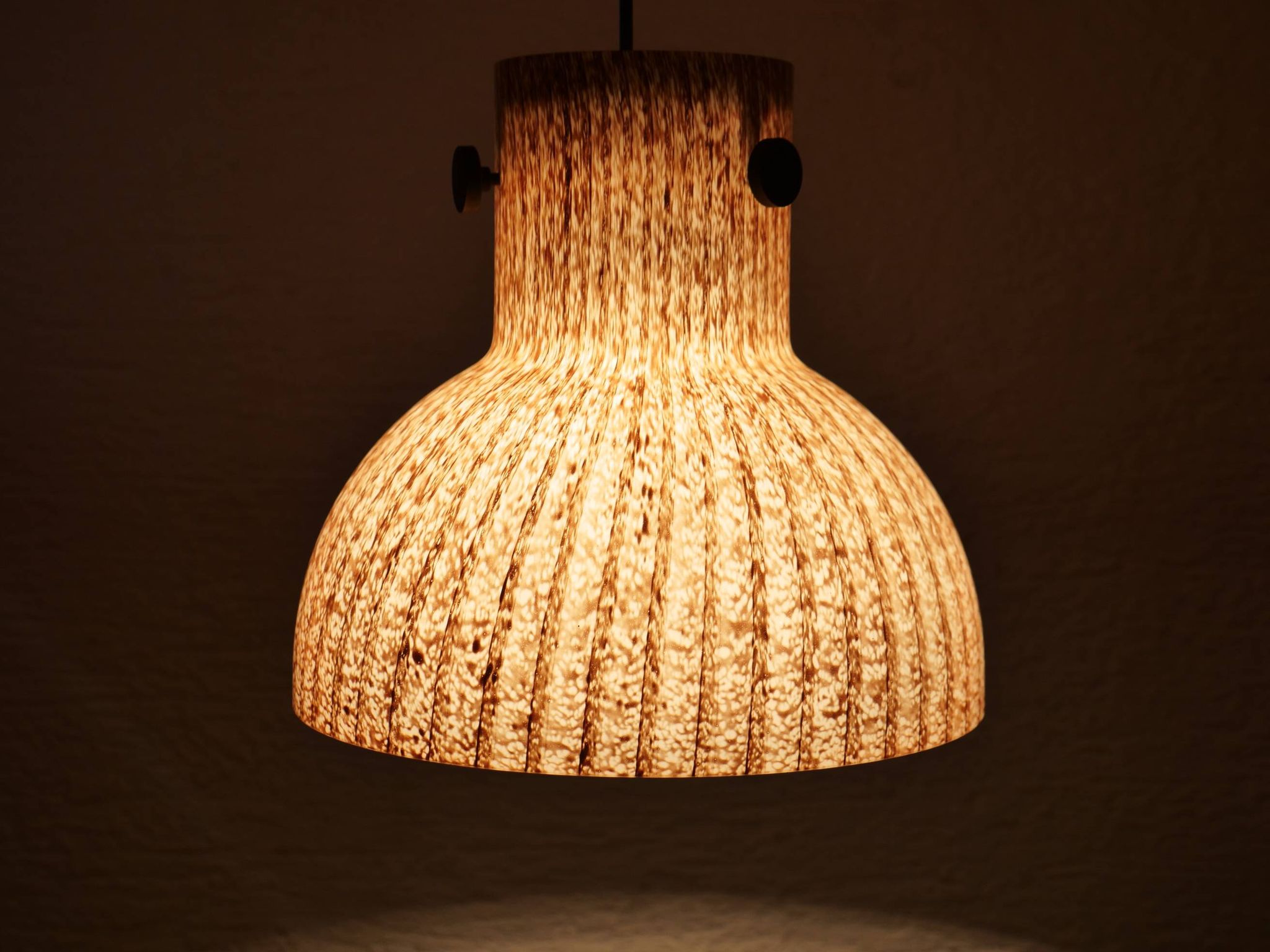 Peill and Putzler Design Glass Hanging Ceiling Lamp 1970s