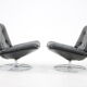 1970s pair of peem leather lounge chairs, finland