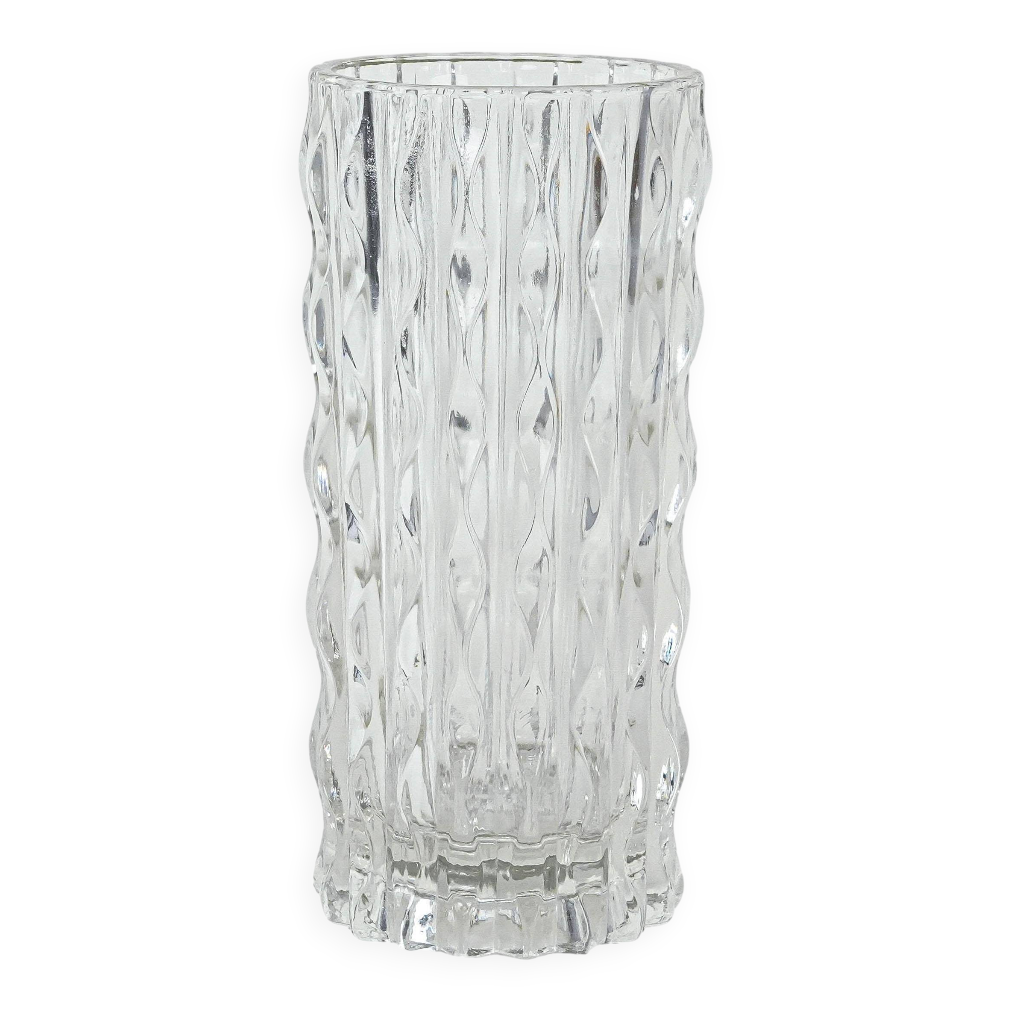 Crystal vase, Italian design, 1960s, manufactured in Italy