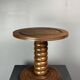 Chunky low wood turned side table in the style of Charles Dudouyt, 1950s