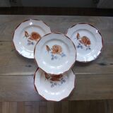 4 assiettes dessert de Digoin Sarreguemines 200892