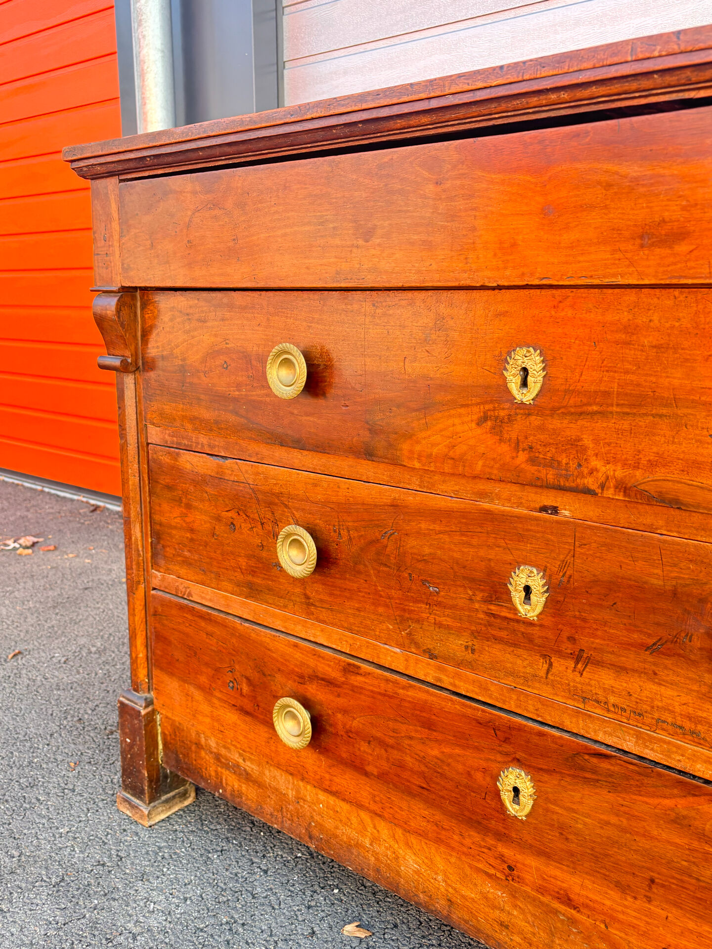 Antique solid wood chest of drawers – Empire style