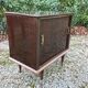 Vintage bar with swivel door in varnished mahogany