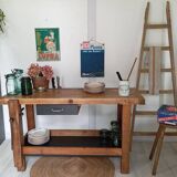 139 cm solid oak workbench