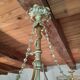 Lustre en bronze à pampilles en cristal taillé d'époque de la fin du XIX ème.