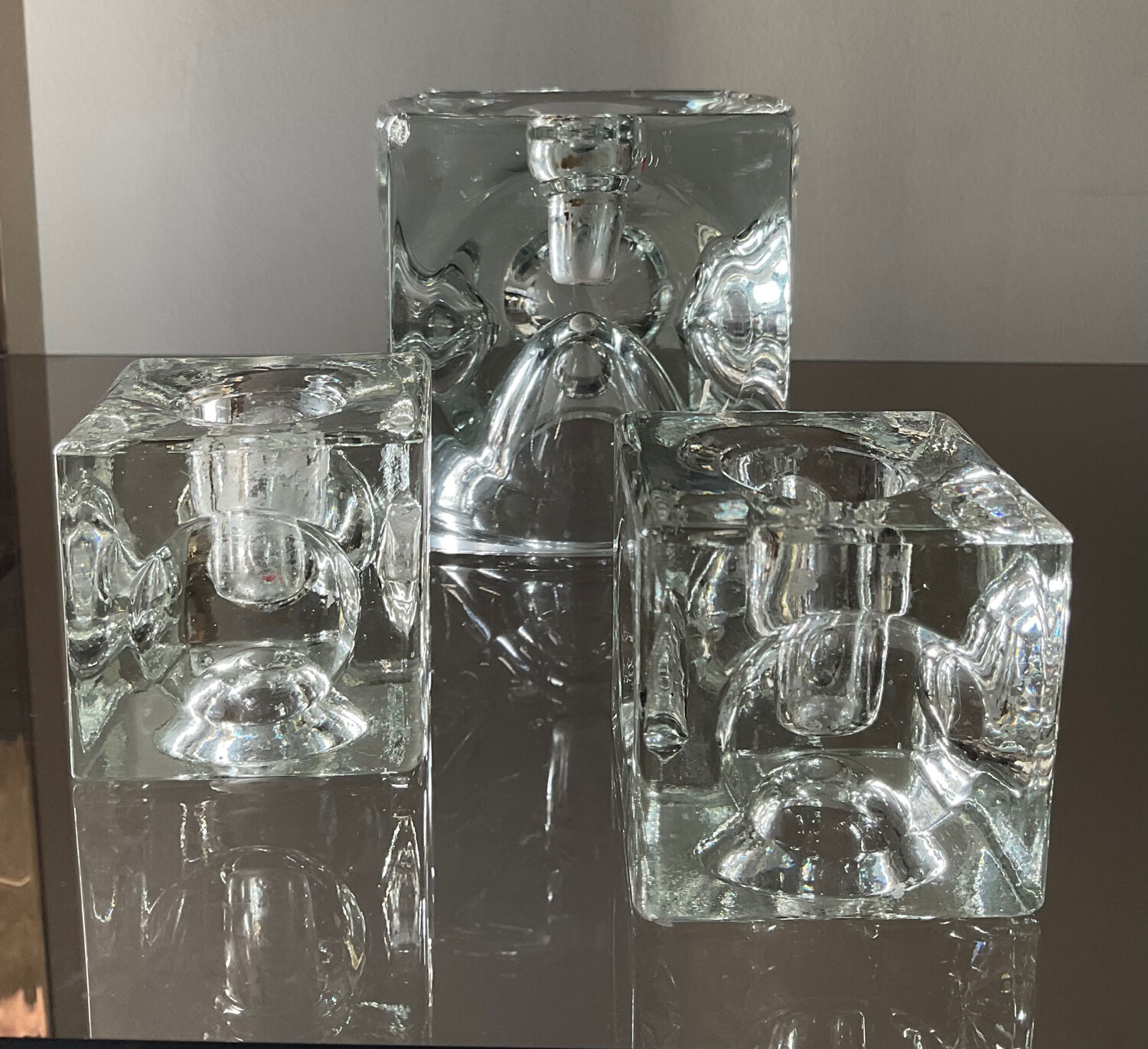 Trio of Peill & Putzler candle holders from the 70s