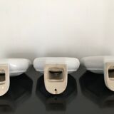 Lot of 3 appliques in white faience