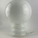 Vintage white glass table lamp bulb by Glashütte Limburg 1979