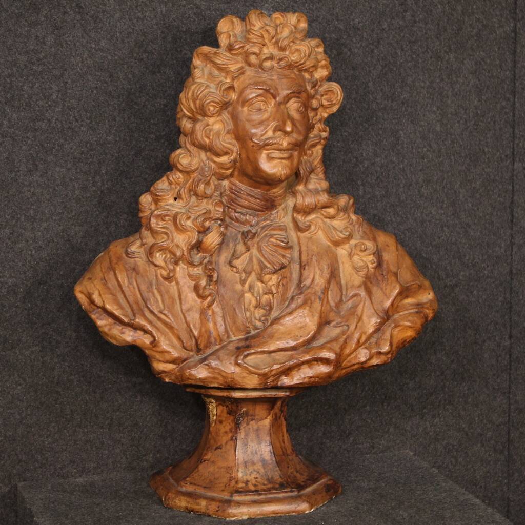 Grande sculpture française en terre cuite