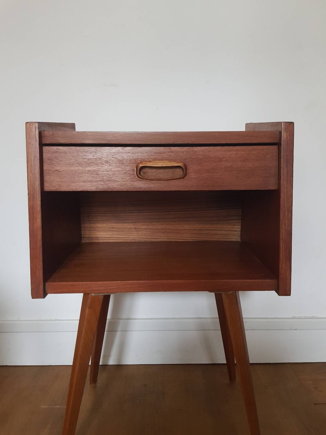 Vintage teak bedside table