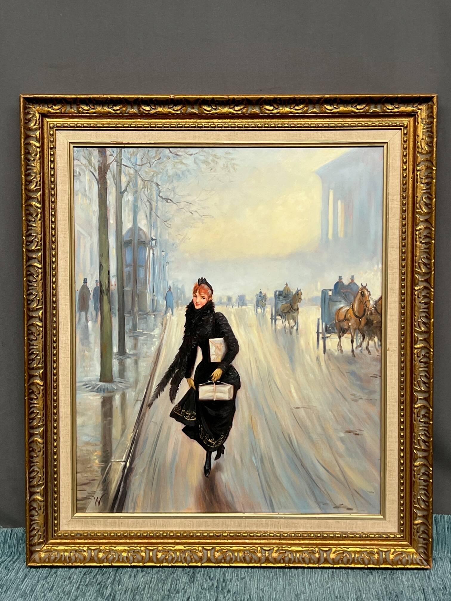 Painting signed "Parisienne".