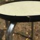 Tabouret formica vintage jaune flave
