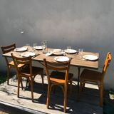 Old bistro table 6 people