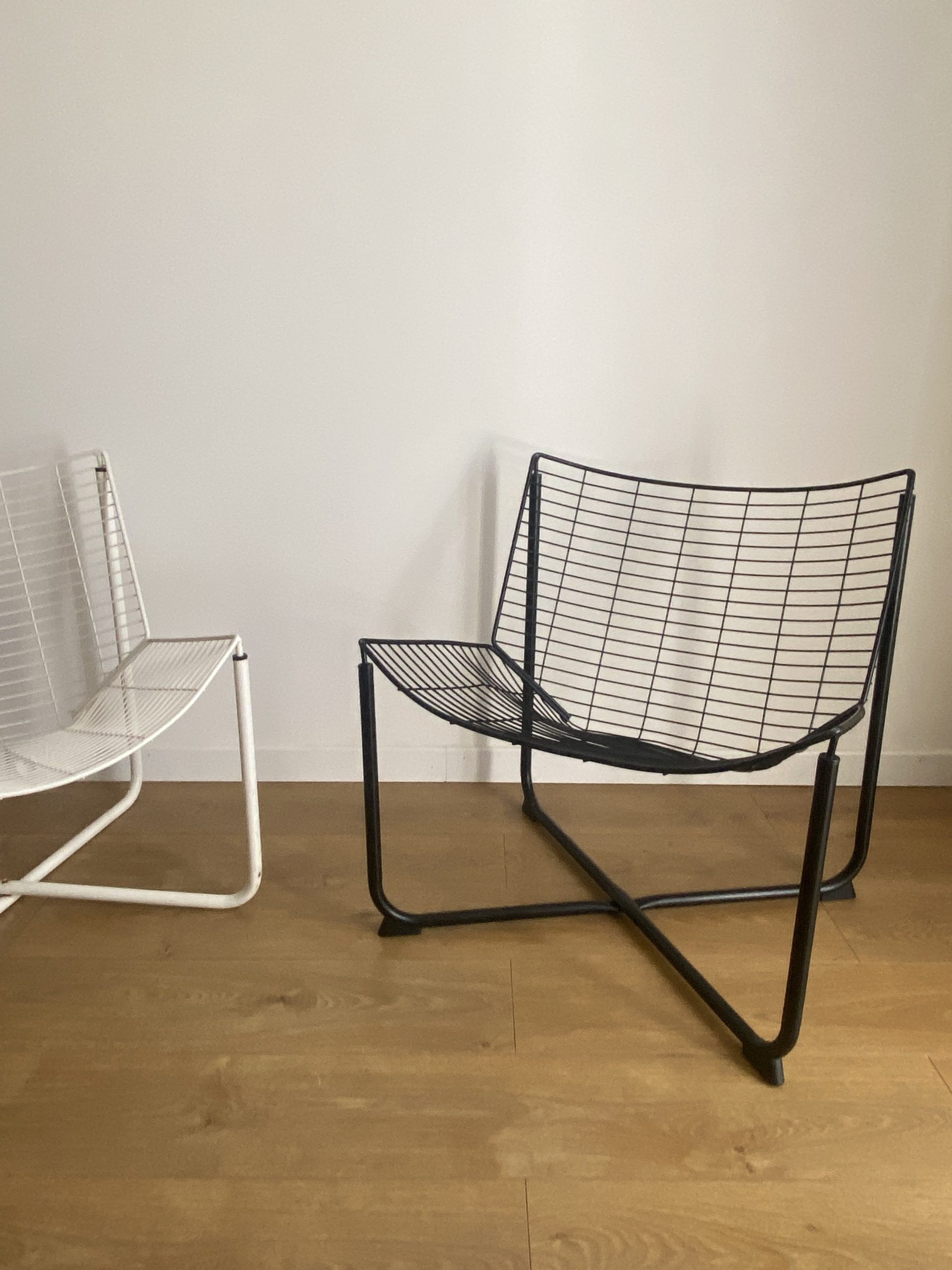 Black räane armchair by niels gammelgaard for ikea