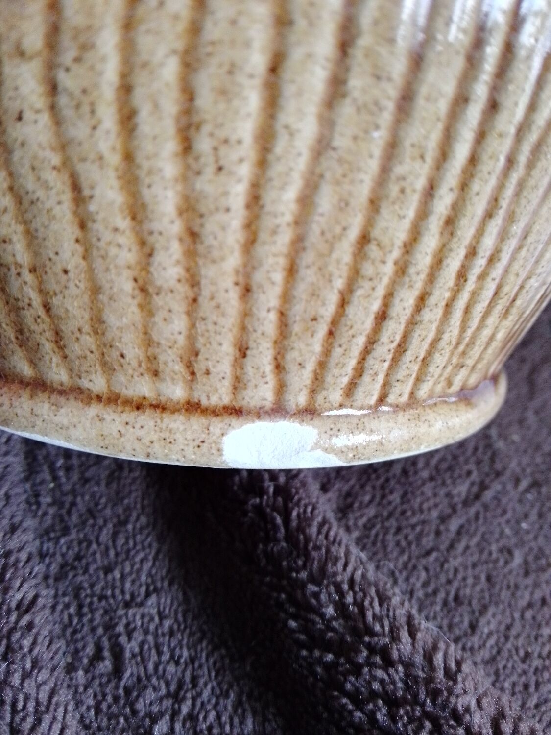 Pitcher "barrel" glazed terracotta