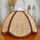 Vintage wicker hanging lamp shaped flower