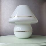 All-glass mushroom lamp with golden lines