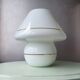 Lampe champignon tout-verre avec lignes dorées
