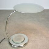 Mid-Century Italian Big Button Table Lamp in Chrome
