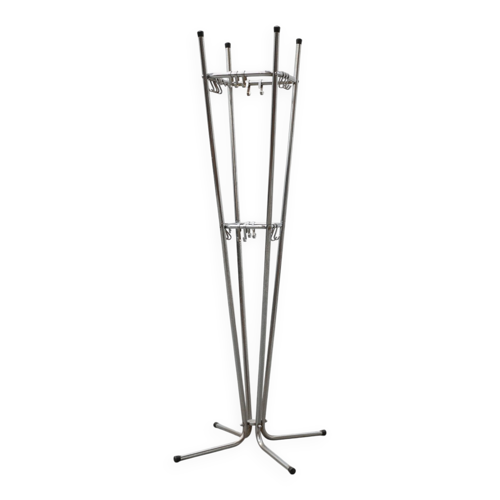 Mid-century chrome Coat rack by Tubax, Belgium 1950s