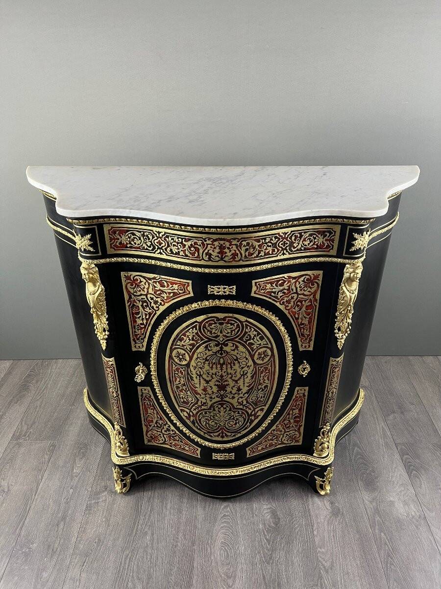 Pair of Boulle Marquetry Furniture Cabinets, Napoleon III Period
