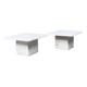 Italian Travertine Square Side End Table, 1970s, Set of 2