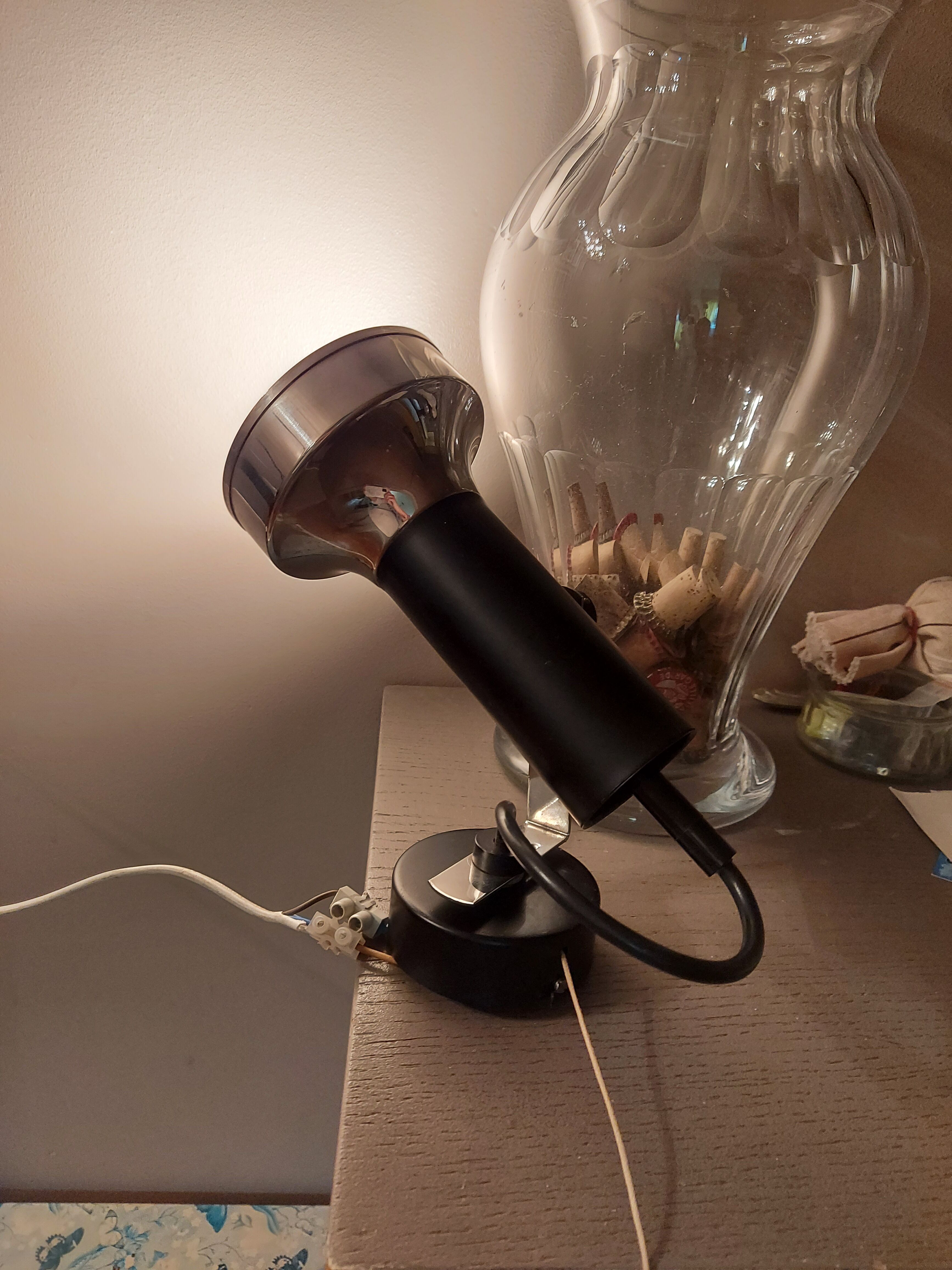 Apllique mural, vintage spot in metal 70'S