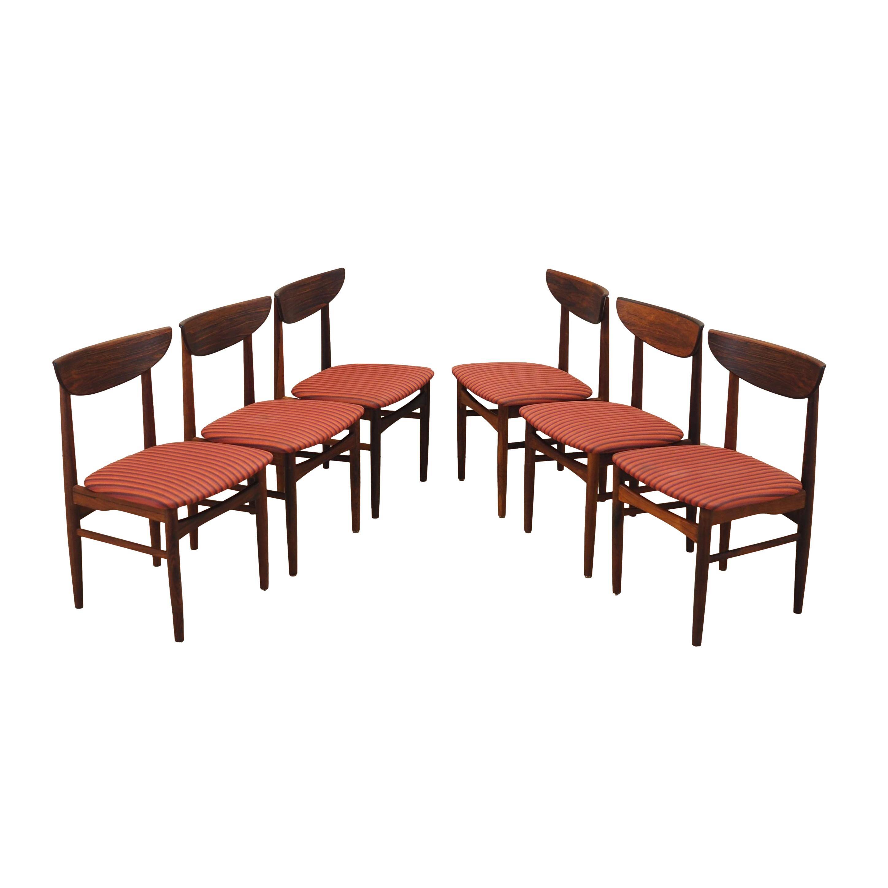 Set of six rosewood chairs, Danish design, 1970s,  Skovby Møbelfabrik