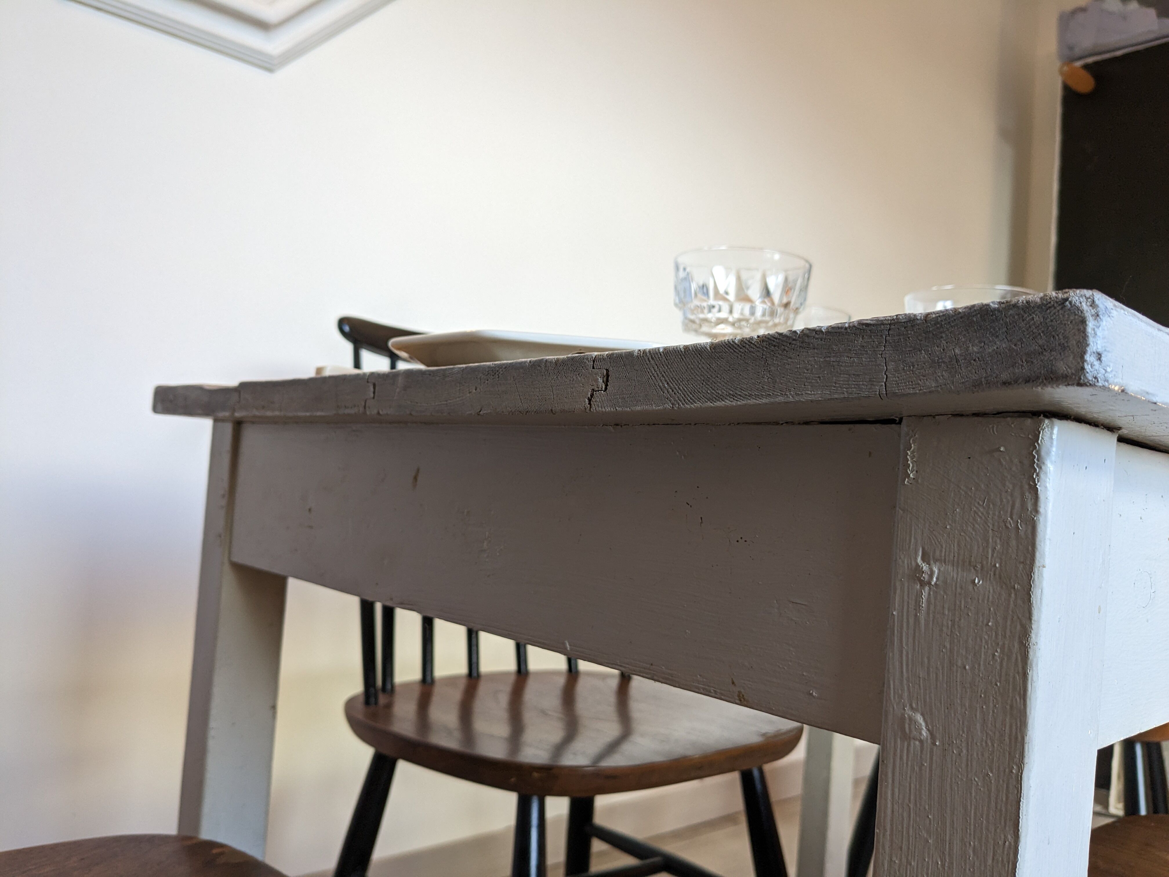 Farmhouse table in beech early twentieth century