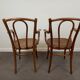 Paire de fauteuils bistrot en bois courbé