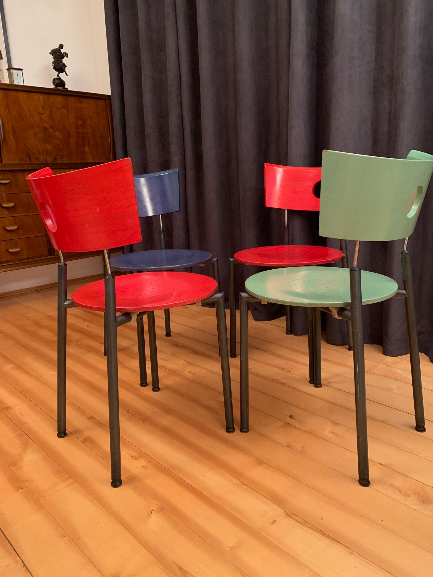 A set of four Kusch + Co chairs, 70s