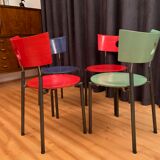 Un ensemble de quatre chaises Kusch + Co années 70