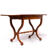 Antique Dutch Empire Burl Wood veneered desk or sofa table