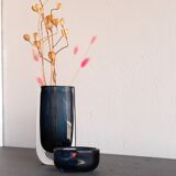 Vintage Scandinavian Art Glass Vase & bowl by Nils Landberg for Orrefors