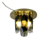 Murano & Brass Ceiling Lamp by J.T. Kalmar, Austria, 1960s
