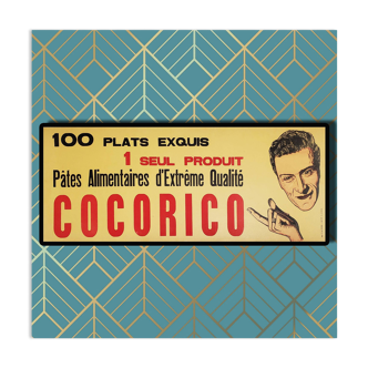 Affiche publicitaire 1950 - Pâtes Cocorico