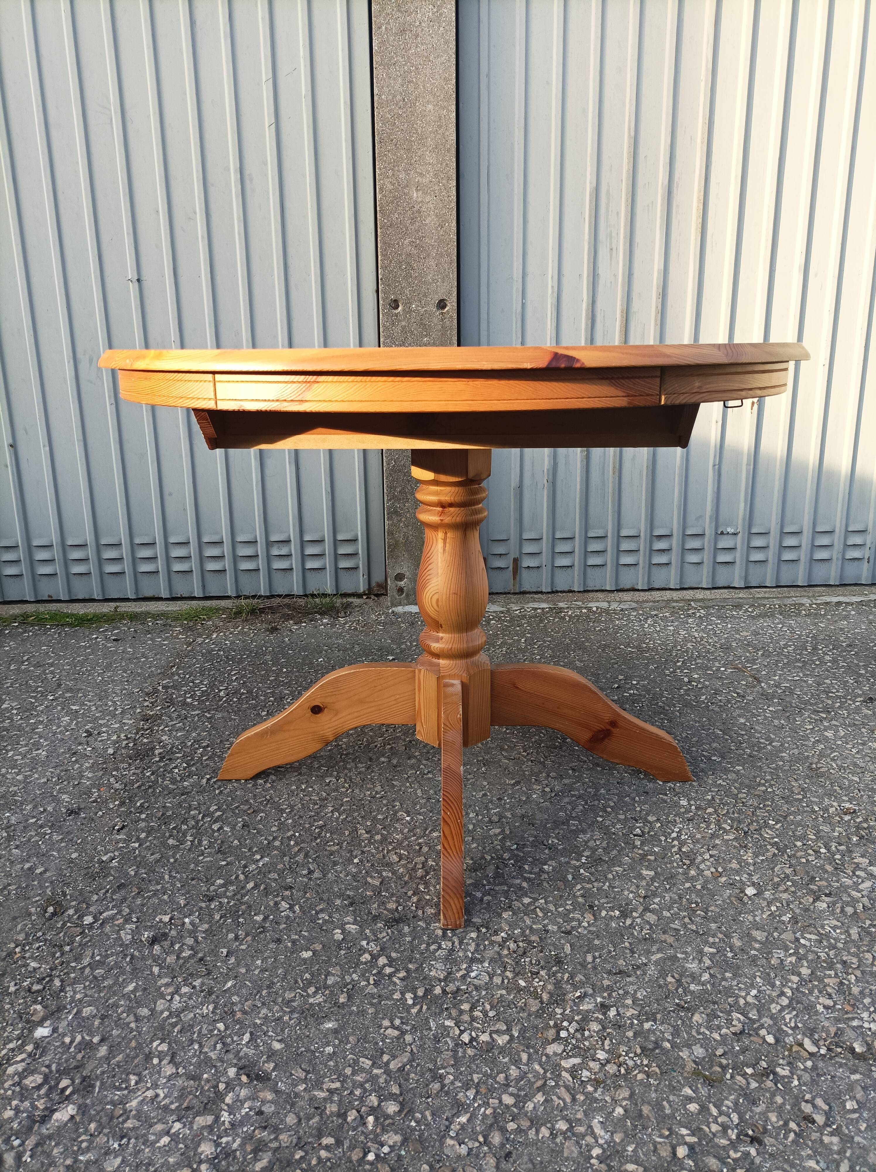 Old dining table vintage pine wooden chairs