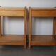 Pair of light beech bedside tables