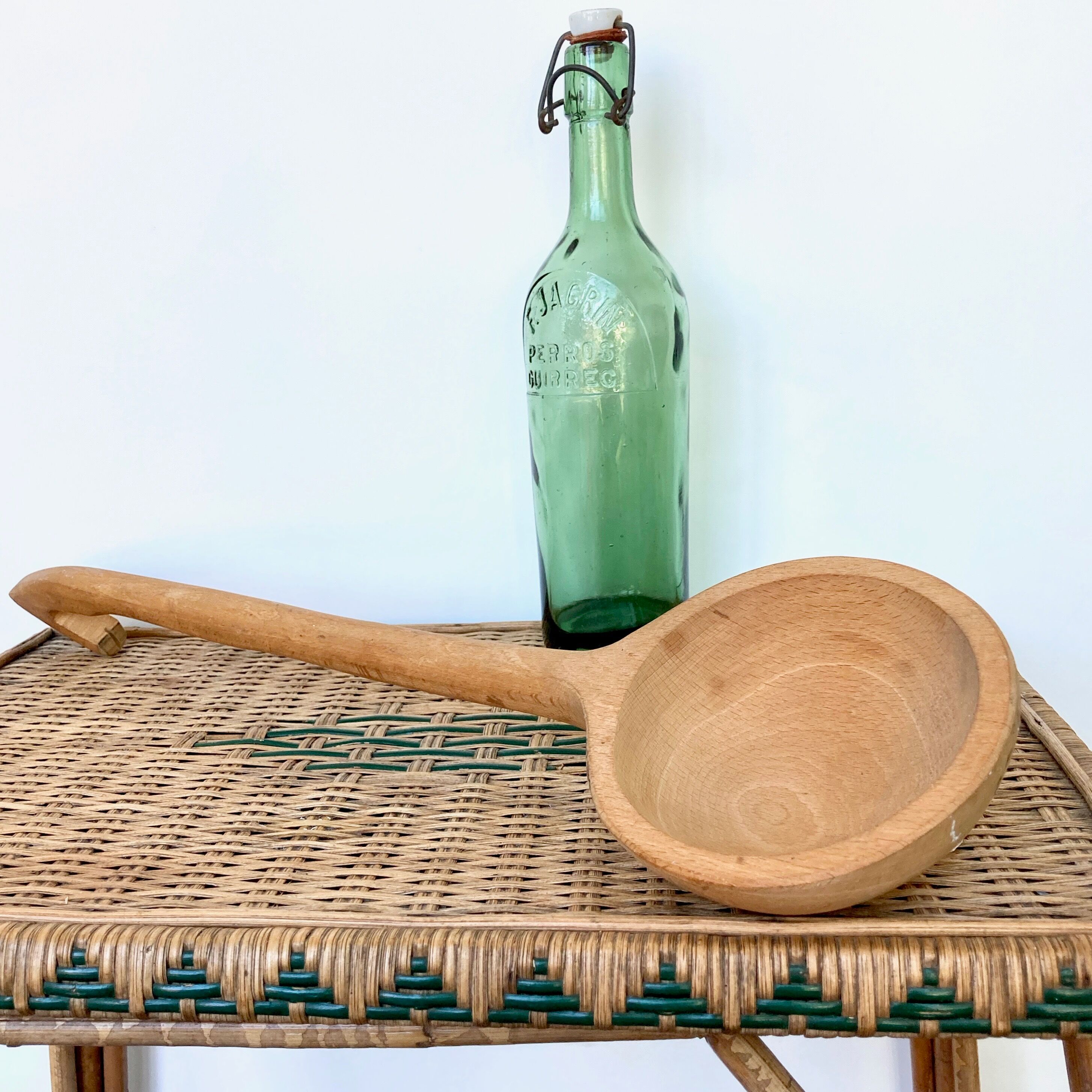 Decorative ladle XXL folk art 50s