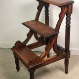 Stepladder 3 steps in Mahogany english style walnut tint