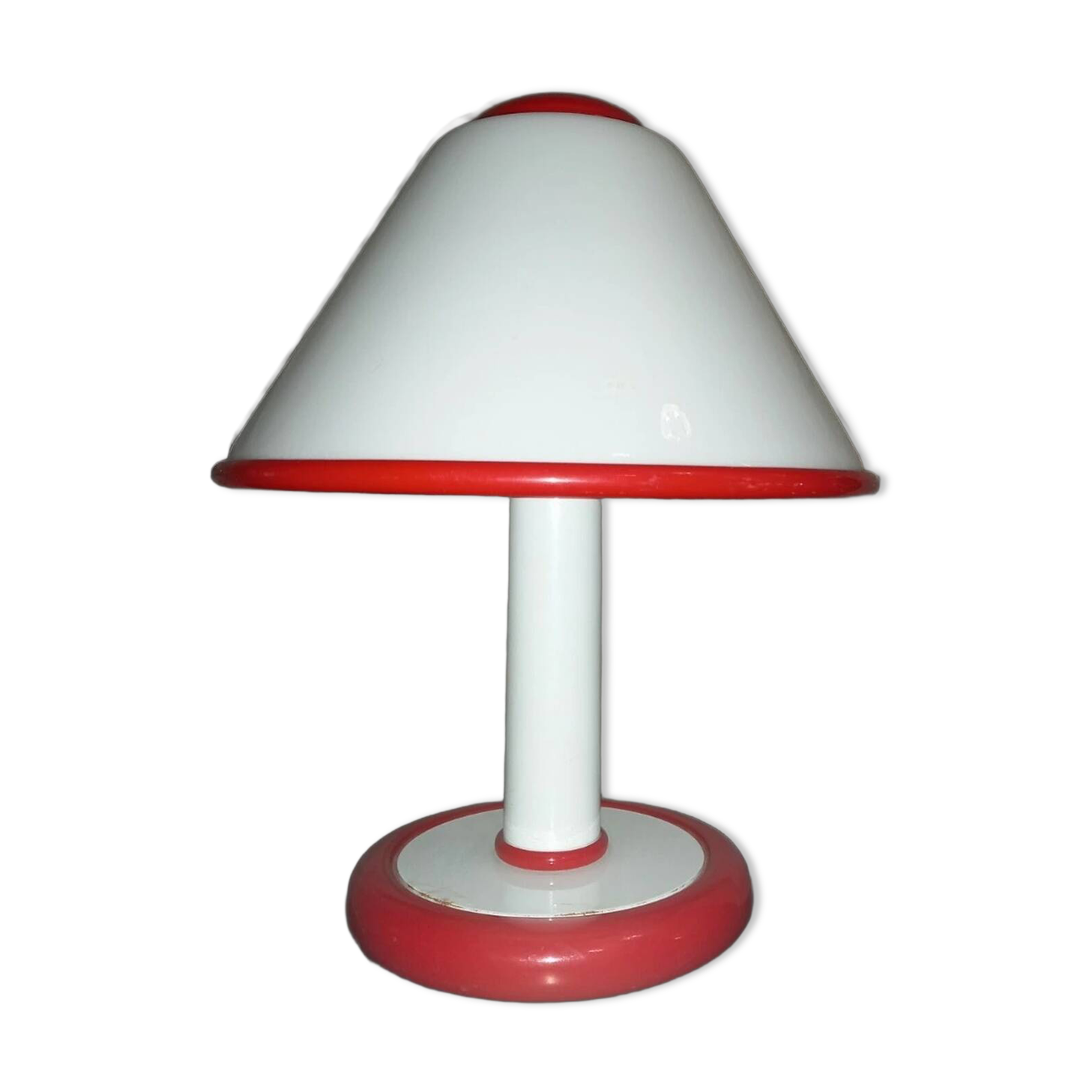 Beautiful Vintage Murano White Mushroom Table Lamp