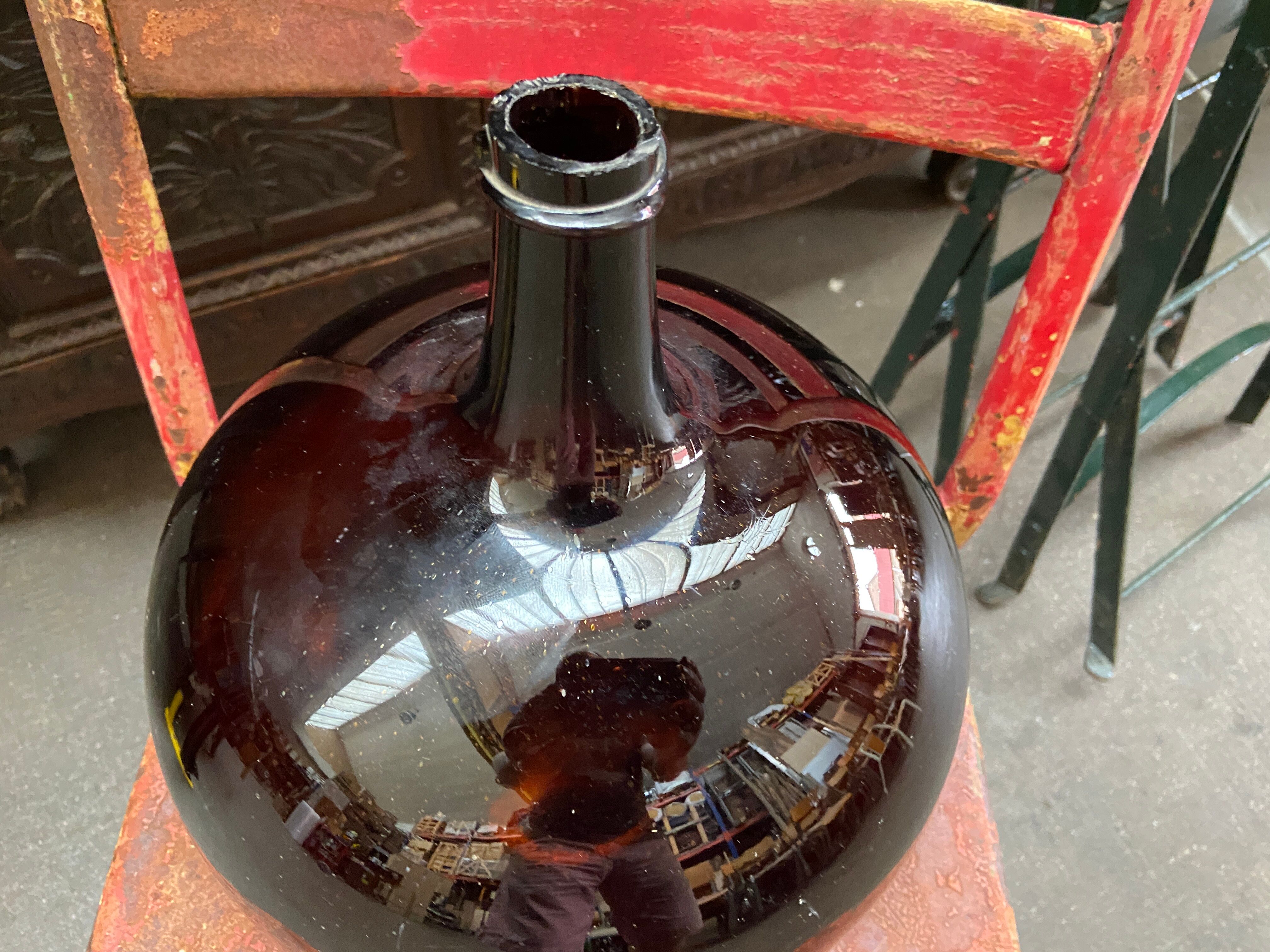 Bombonne brune dame jeanne ambrée 19eme