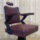 1950s hairdresser's chair covered with skaï - slightly reclining backrest