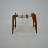 1940s, Jan Vanek Sculptural Oak Stool or Ottoman, Czechoslovakia