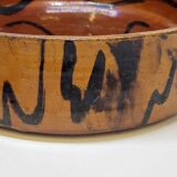 Antique glazed earthenware terrine with black spots, 18th century? 18th century?