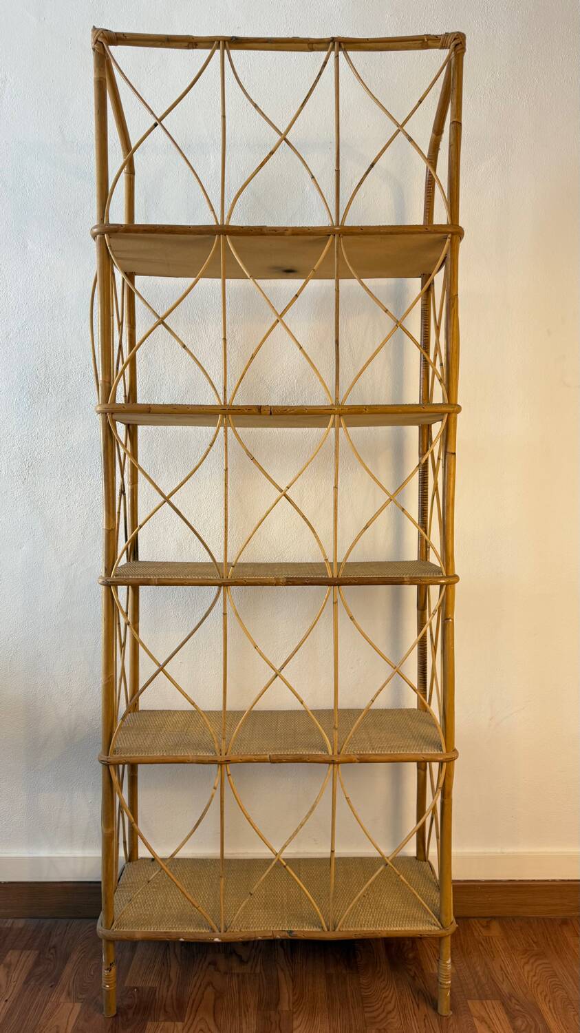 1960s Rattan Shelf France