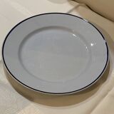 Plat rond en faïence marque hbcm 1930