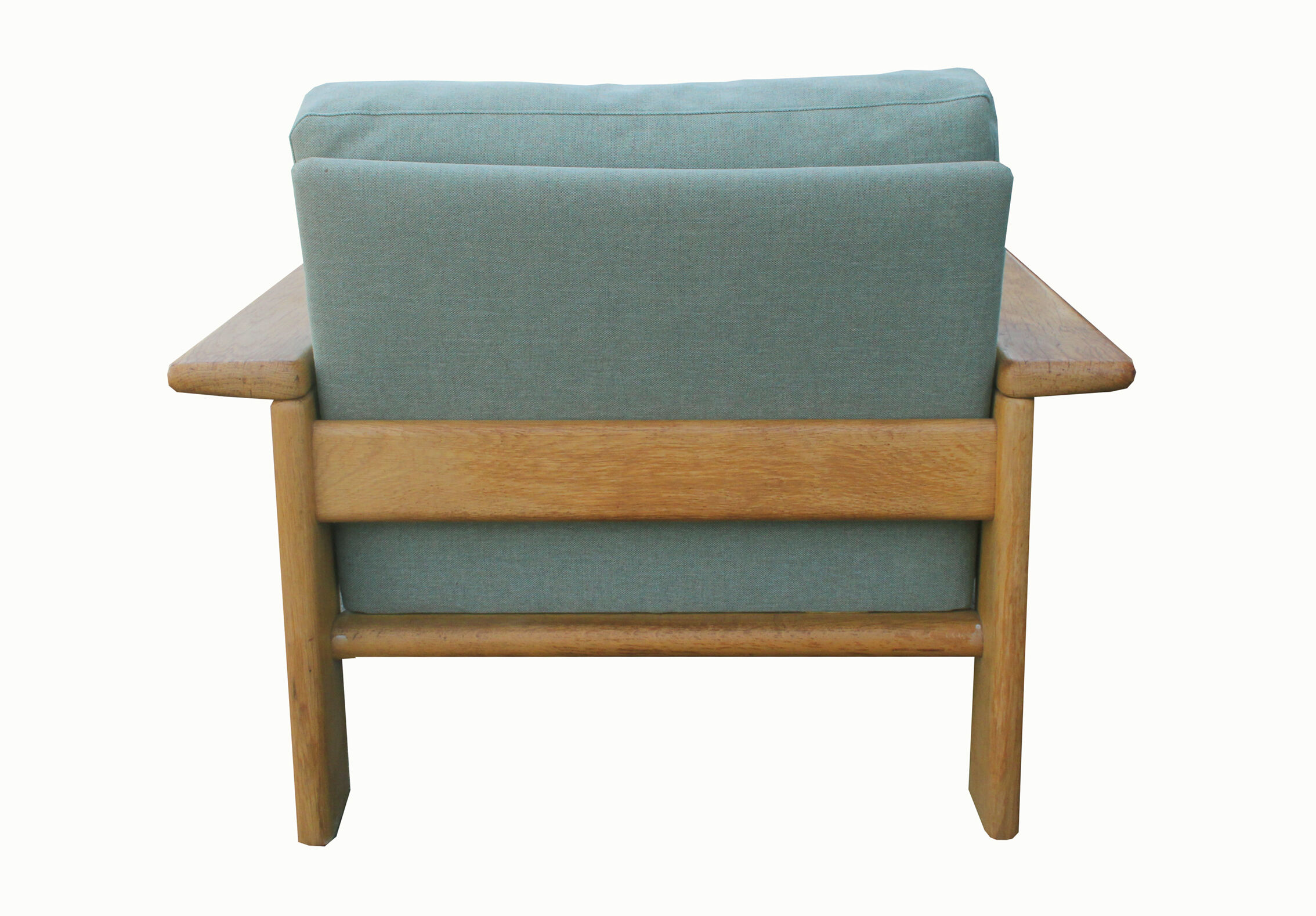 1970s armchair with oak stool