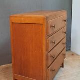 Vintage chest of drawers with 4 drawers compass feet